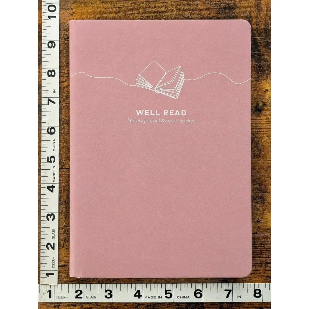Well Read Literary Journal Book Tracker Guided Reading Log Hardcover Dusty Rose